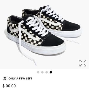 RARE Old Skool Checkered Vans w/ Calf Hair